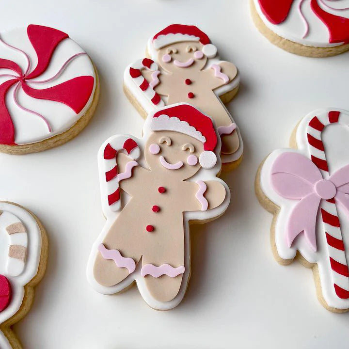 Gingerbread man with candy cane Christmas