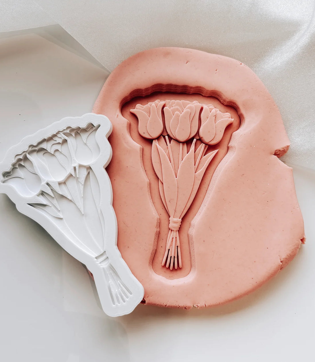 Bunch of Tulips stamp and cutter