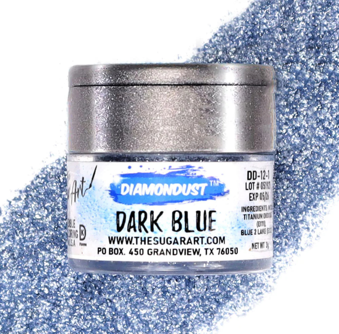 Dark Blue Edible Glitter