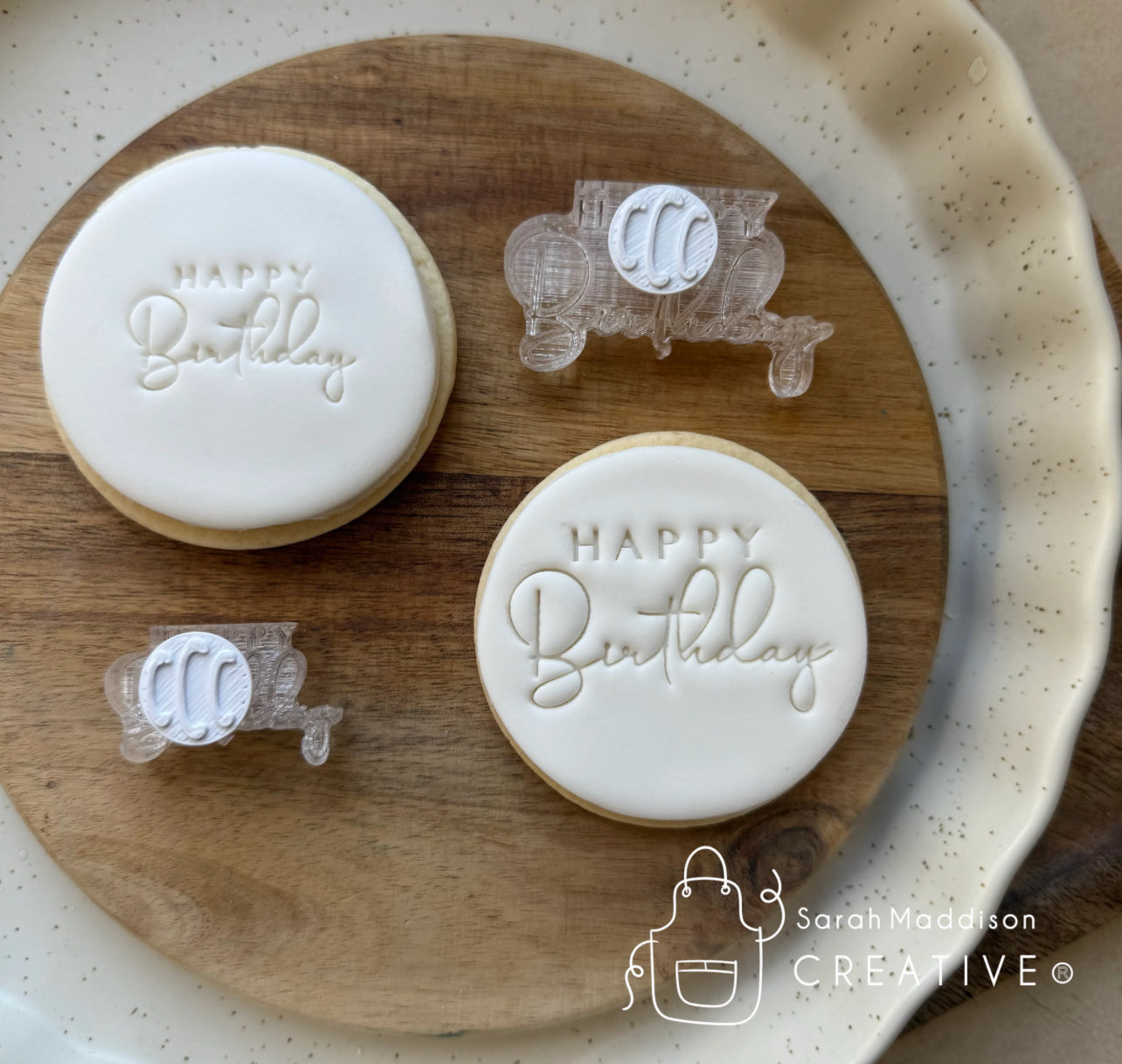 Happy Birthday Stamp 6cm