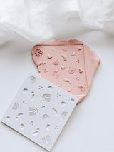 All things sweet, stars, hearts & rainbow pattern plate
