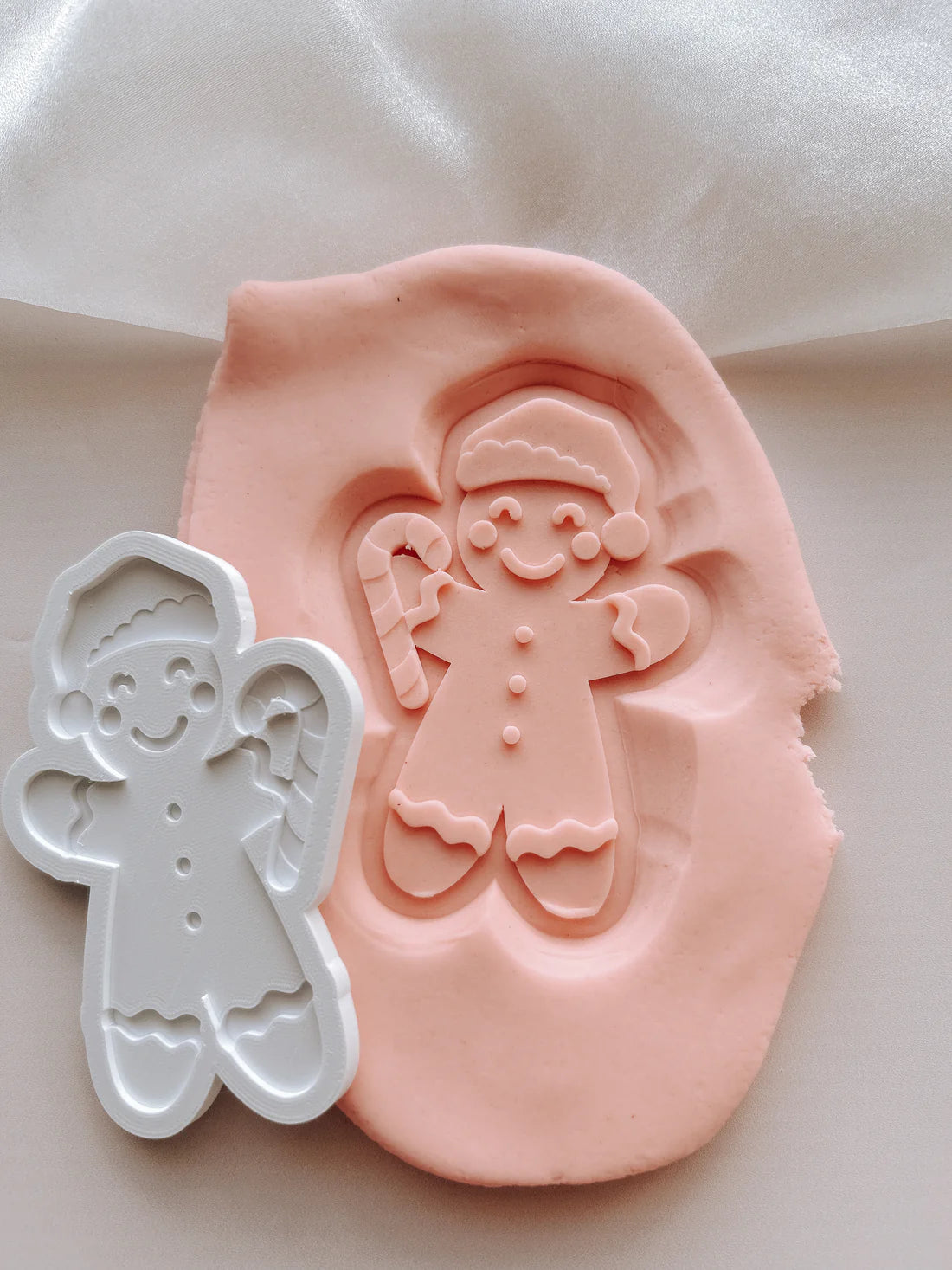 Gingerbread man with candy cane Christmas