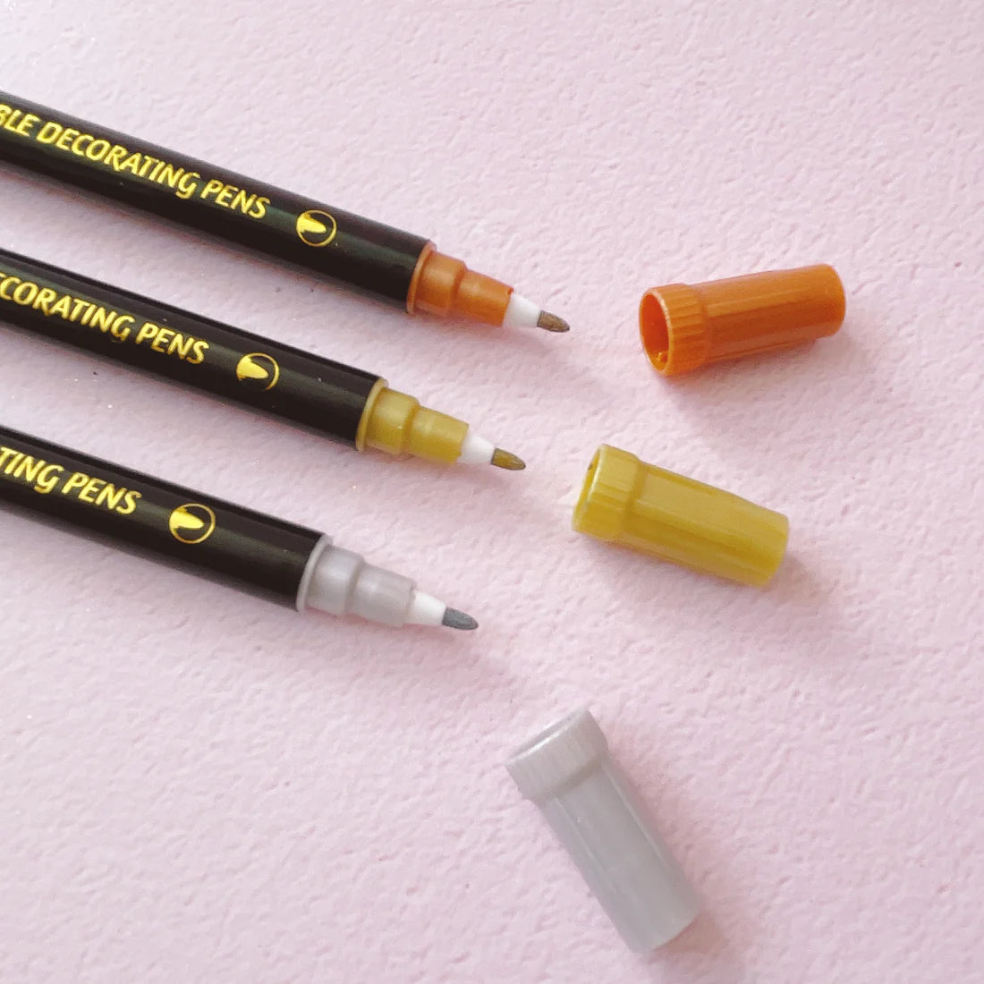 Edible Markers Set of 3 in Gold, Copper and Silver Pearl