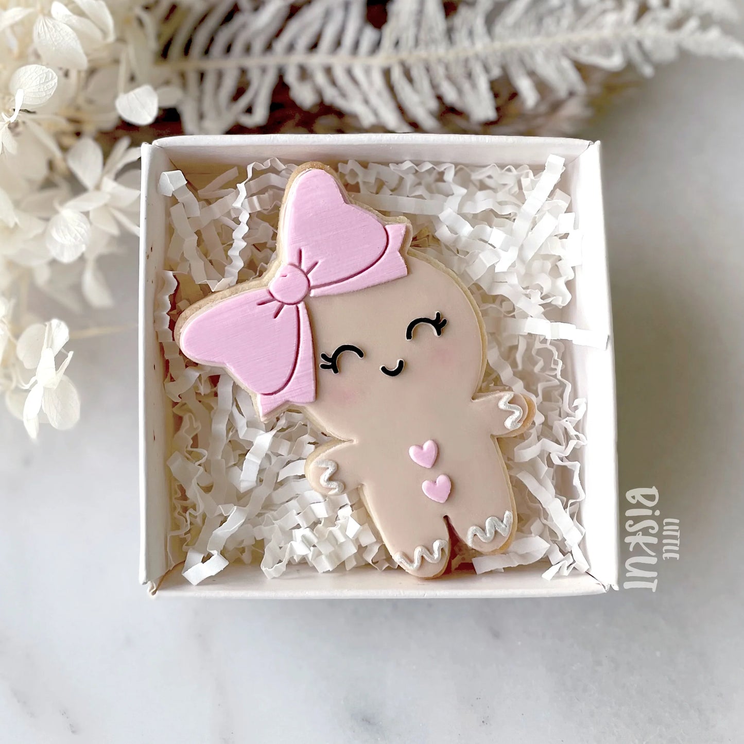 Gingerbread Girl with Bow Christmas