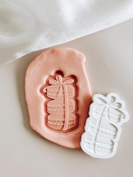 Stacked macaron with beautiful bow