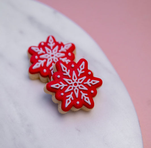 Mini Snowflake Cookie stamp and cutter