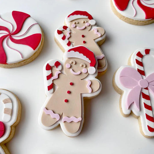 Gingerbread man with candy cane Christmas