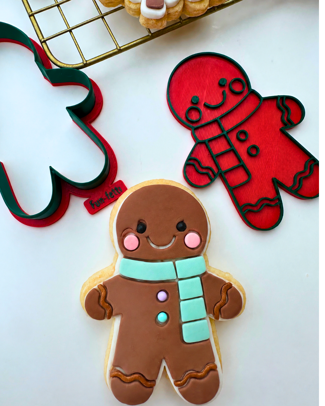 Cute Gingerbread Man Stamp & Cutter