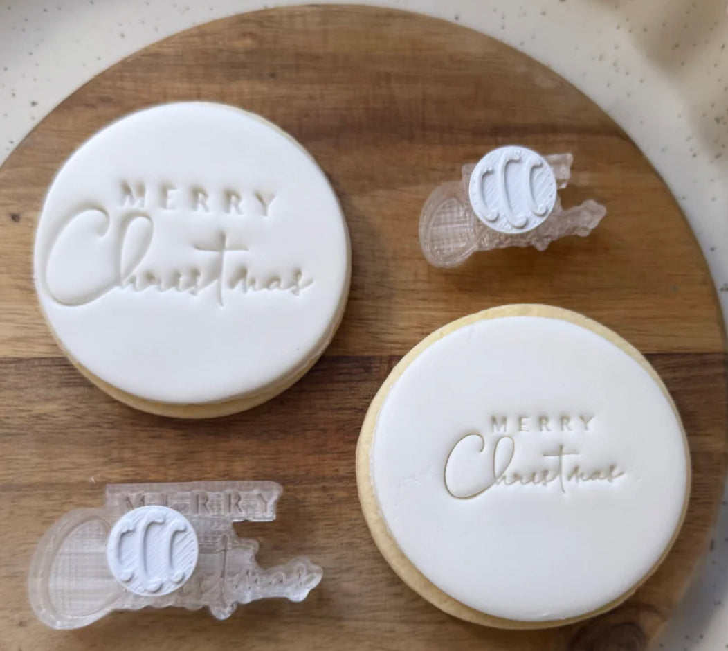 Merry Christmas Stamp 4cm