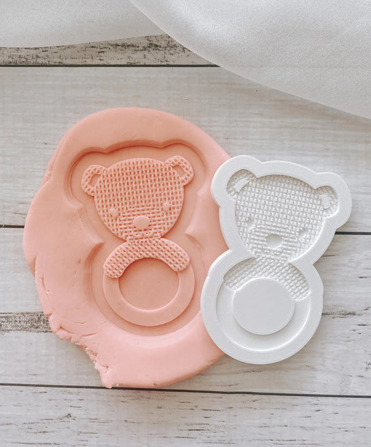Bear baby rattle ring cutter