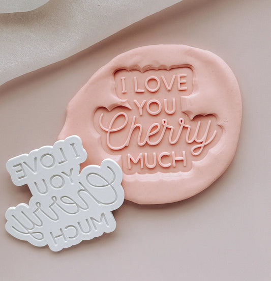 I love you cherry much stamp and cutter