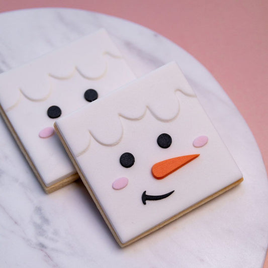 Square Snowman Cookie Stamp