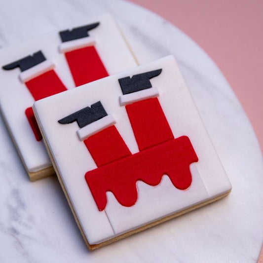 Square Stuck Santa Cookie Stamp