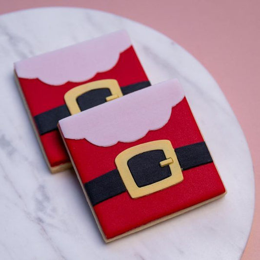 Square Santa Belly Cookie Stamp