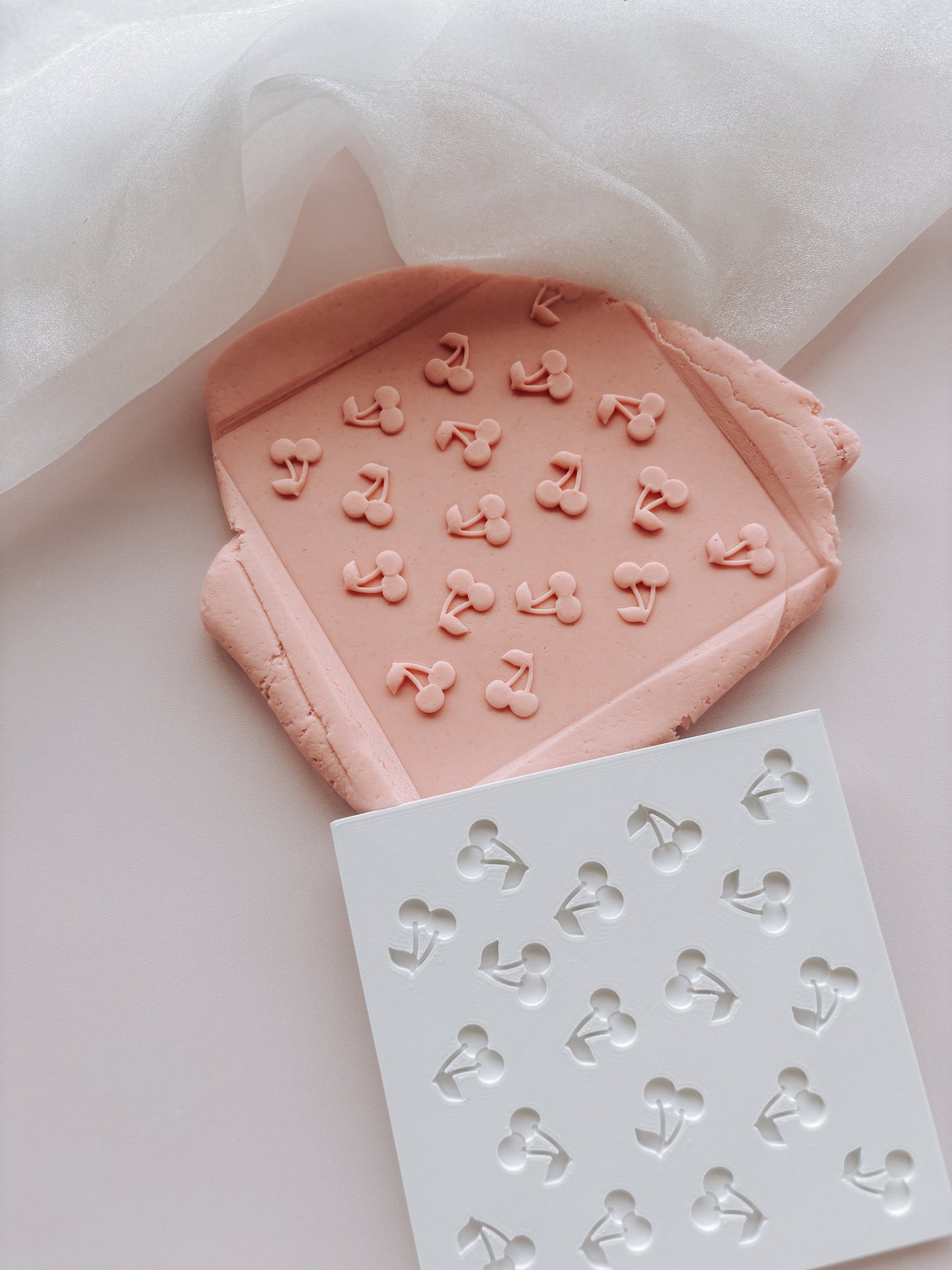 Mini cherry pattern plate stamp